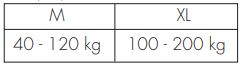 albatros sling size table