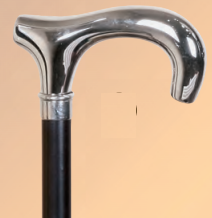 Νο 5 Walking Cane-Silver Curved Handle ART-172 Garcia
